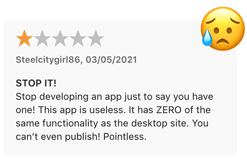 User complaint